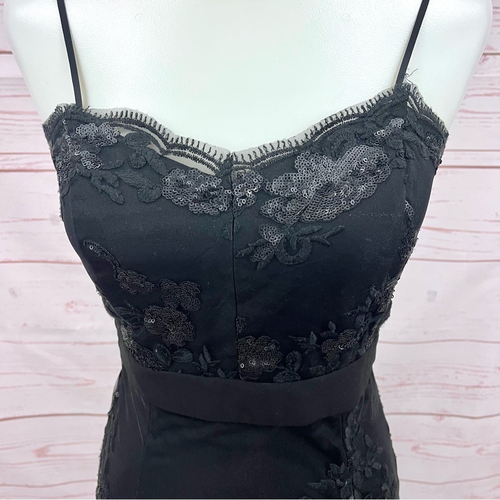 Laundry Shelli Segal Tiered Lace Sequin Cocktail Maxi Prom Dress Evening Gown - Picture 7 of 16